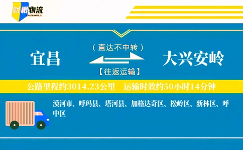宜昌到大兴安岭物流公司