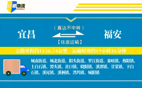 宜昌到福安物流公司