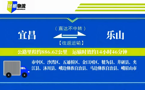 宜昌到乐山物流公司