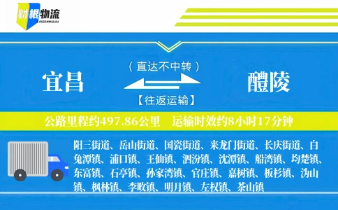宜昌到醴陵物流公司