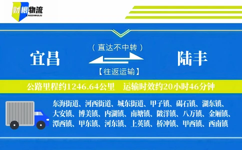 宜昌到陆丰物流公司