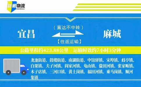 宜昌到麻城物流公司