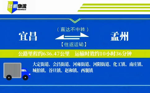 宜昌到孟州物流公司