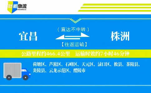 宜昌到株洲物流公司