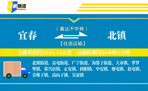 宜春到北镇物流公司