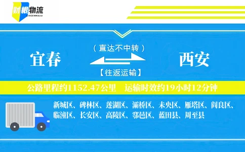 宜春到西安物流公司