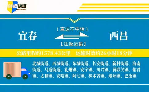 宜春到西昌物流公司
