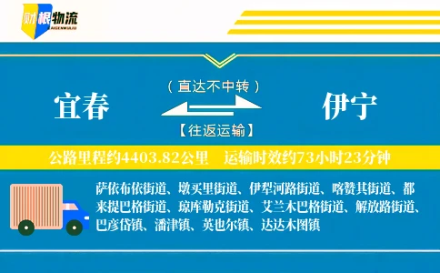 宜春到伊宁物流公司