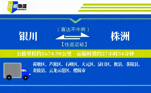 银川到株洲物流公司