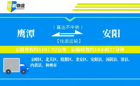 鹰潭到安阳物流公司