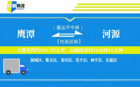 鹰潭到河源物流公司
