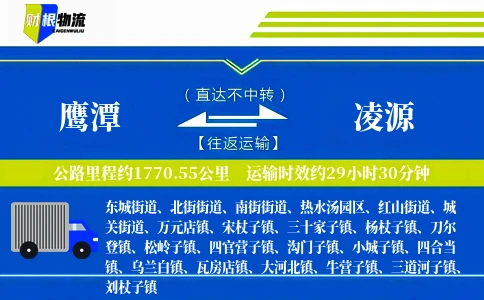 鹰潭到凌源物流公司