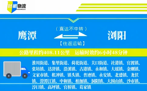 鹰潭到浏阳物流公司