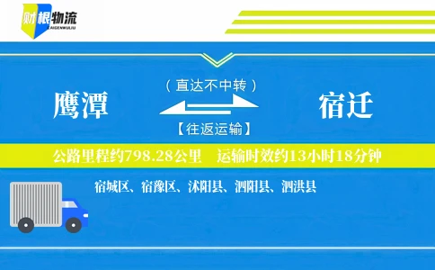 鹰潭到宿迁物流公司