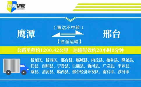 鹰潭到邢台物流公司