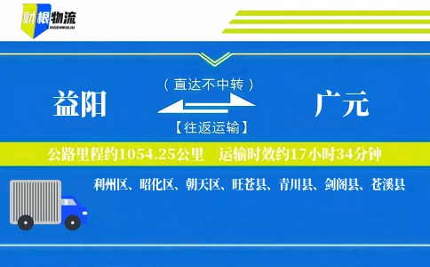 益阳到广元物流公司