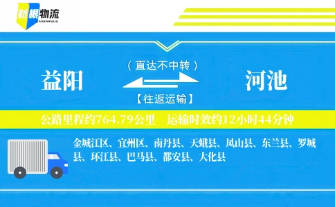 益阳到河池物流公司