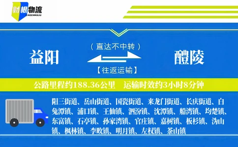 益阳到醴陵物流公司