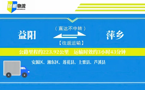 益阳到萍乡物流公司
