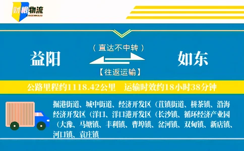 益阳到如东物流公司