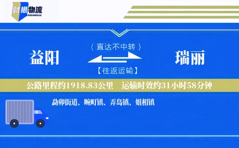 益阳到瑞丽物流公司
