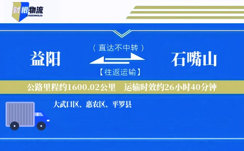 益阳到石嘴山物流公司