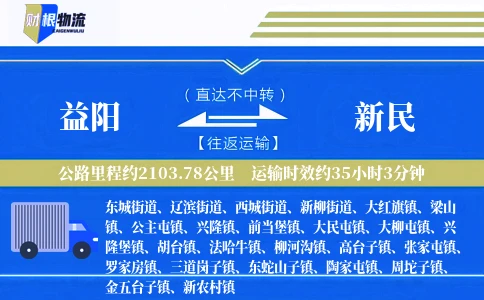 益阳到新民物流公司