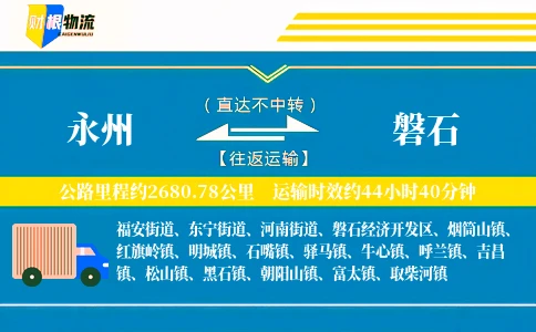 永州到磐石物流公司