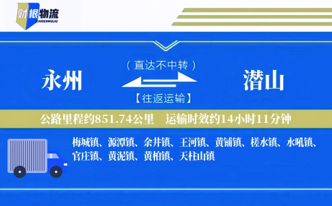永州到潜山物流公司