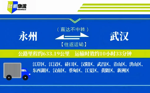 永州到武汉物流公司