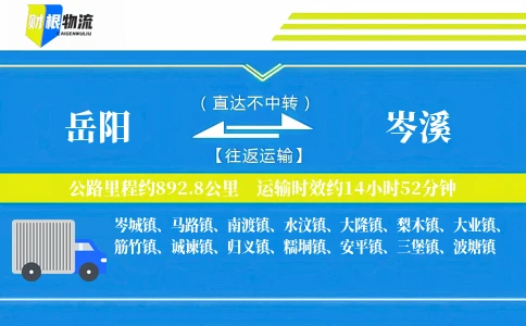 岳阳到岑溪物流公司