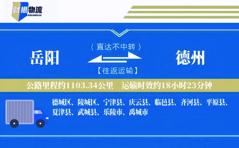 岳阳到德州物流公司