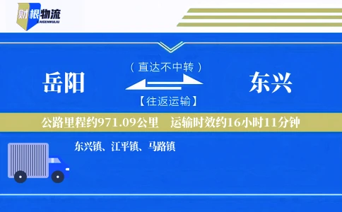 岳阳到东兴物流公司