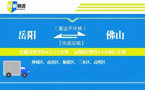 岳阳到佛山物流公司