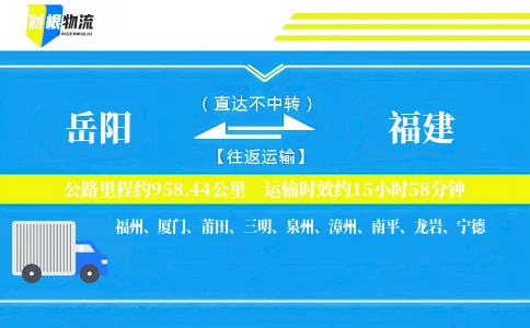 岳阳到福建物流公司