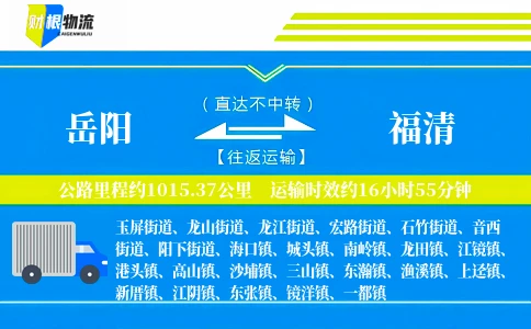 岳阳到福清物流公司