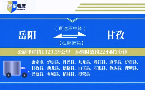 岳阳到甘孜物流公司