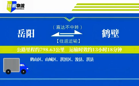 岳阳到鹤壁物流公司