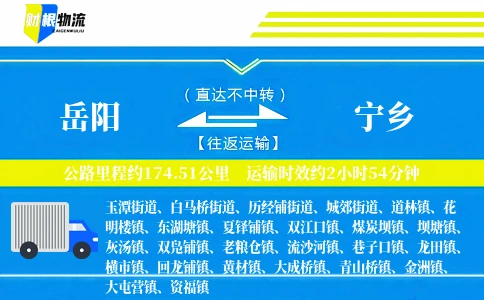 岳阳到宁乡物流公司