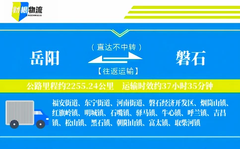 岳阳到磐石物流公司
