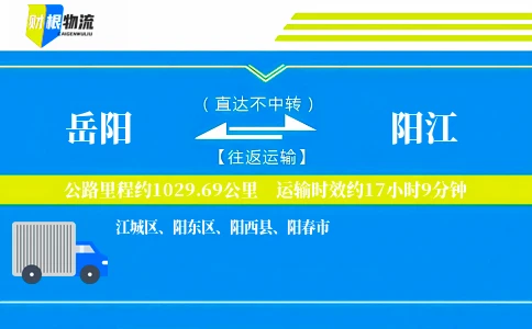 岳阳到阳江物流公司
