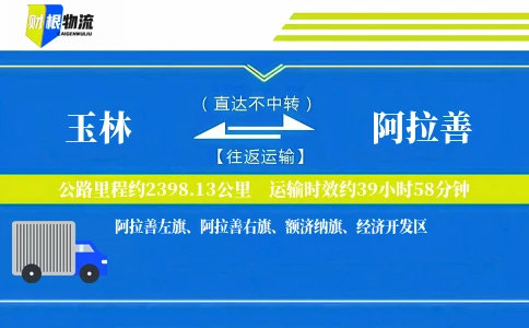 玉林到阿拉善物流公司