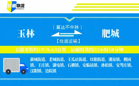 玉林到肥城物流公司