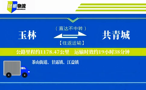 玉林到共青城物流公司