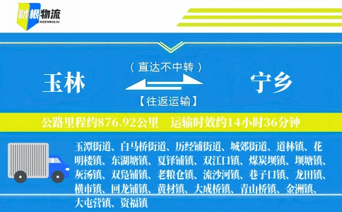 玉林到宁乡物流公司