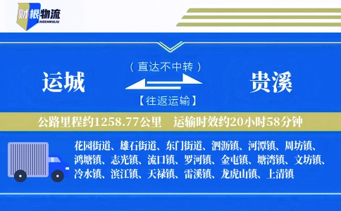 运城到贵溪物流公司