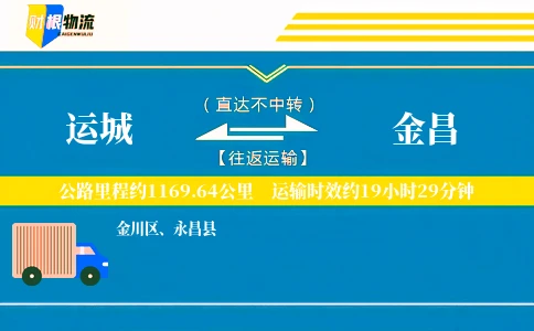 运城到金昌物流公司