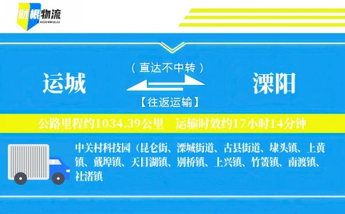 运城到溧阳物流公司