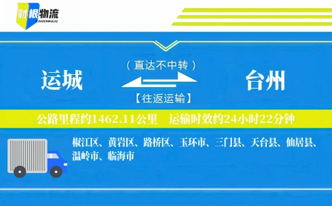运城到台州物流公司