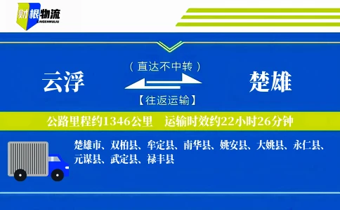 云浮到楚雄物流公司